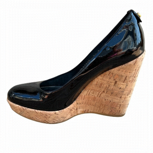 💥NEW!!💥Stuart Weitzman Corkswoon Black Patent Platform Wedge